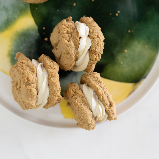 Ginger Cream Cookies - Gluten Free, Dairy Free and Refined Sugar Free - Pack of 6